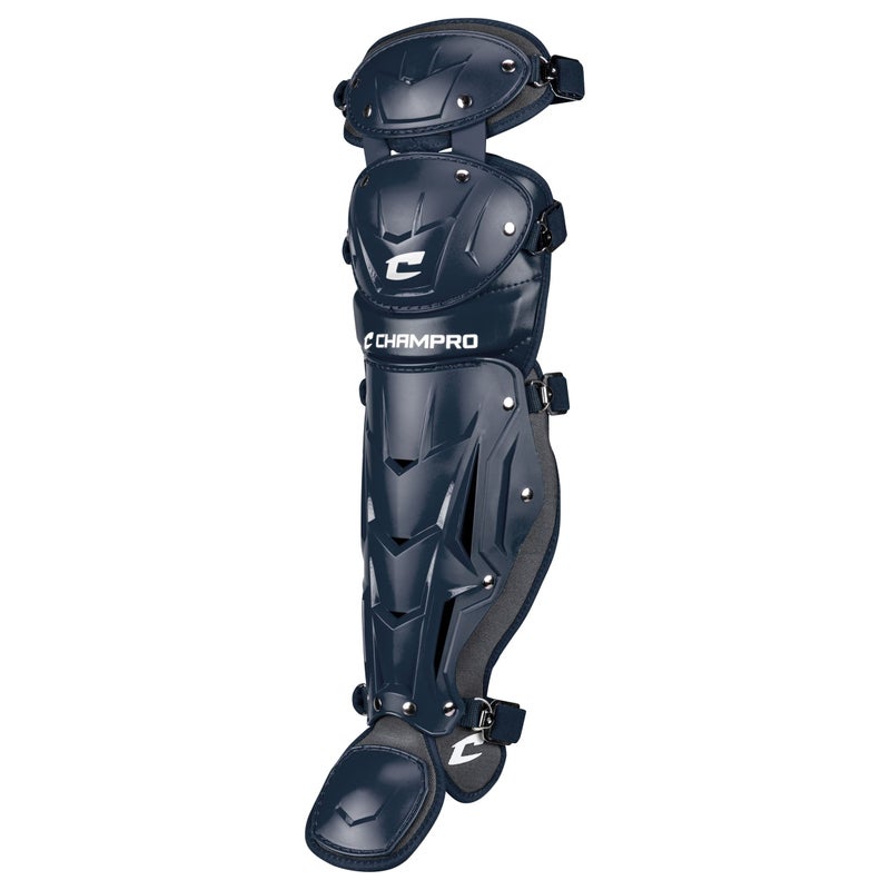 CHAMPRO Optimus Pro Leg Guard - 13.5" Shin Guard, Navy - Image 3